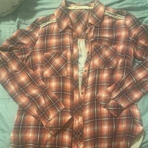 Pink plaid button up